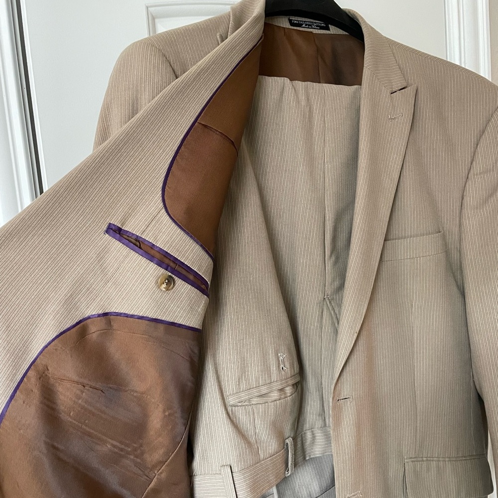 Tan Suit.